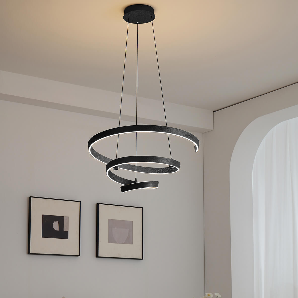 מנורת תליה 110W SPIRAL - Hanging lamps with built-in LED