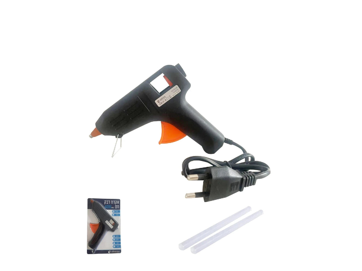 אקדח דבק חם 40W כולל 2 נרות דבק Ø11X100 מ"מ - כלי עבודה וציוד למעבדה באתר לדמרקט