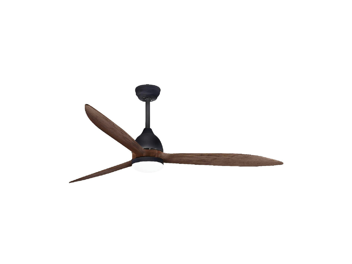 מאוורר תקרה "CCT 20W HERCULES 60 עם שלט-שחור ועץ - Flush Mount Ceiling Light