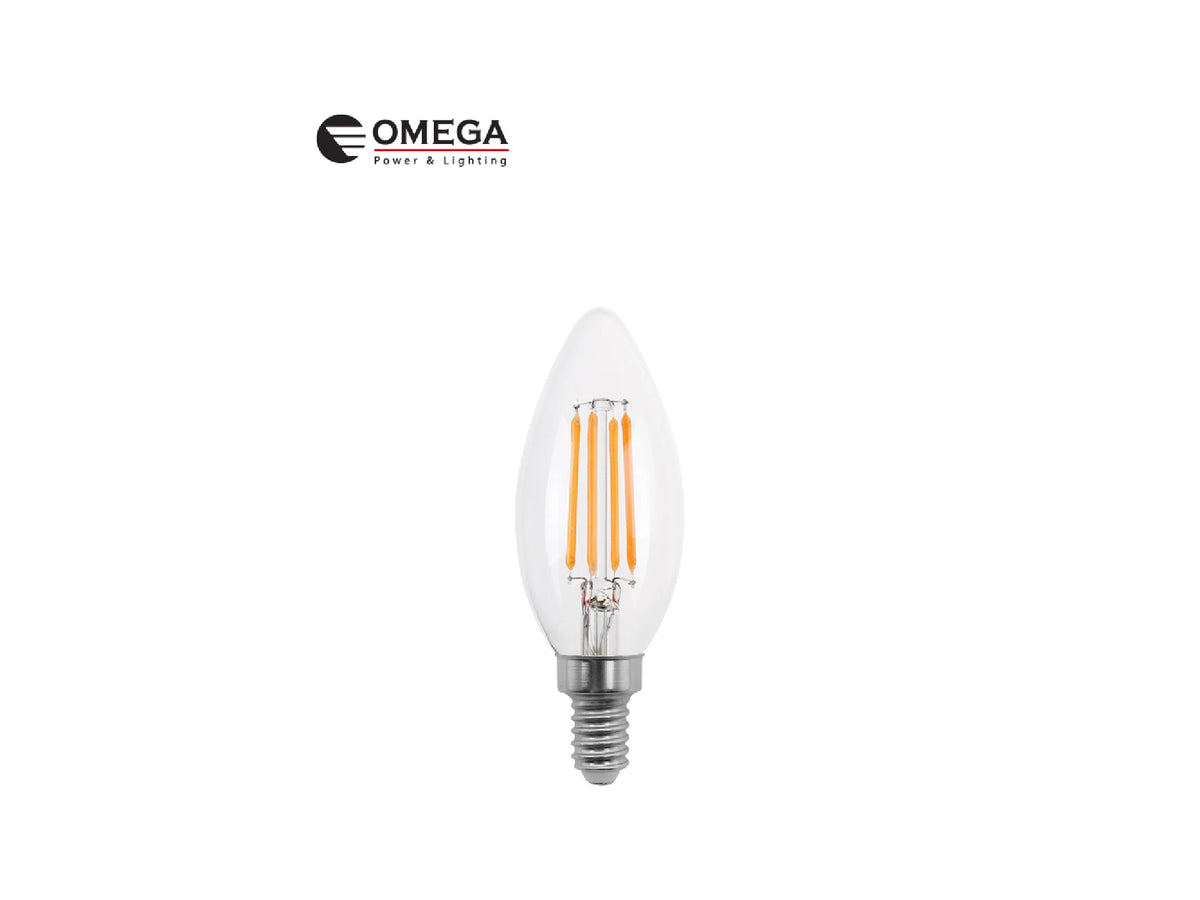 נורת פילמנט נר לד שקוף C35 בסיס E14 - BULB באתר לדמרקט