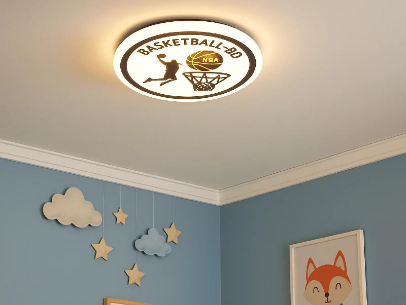 מנורת ילדים כדורסל בחדר ילדים