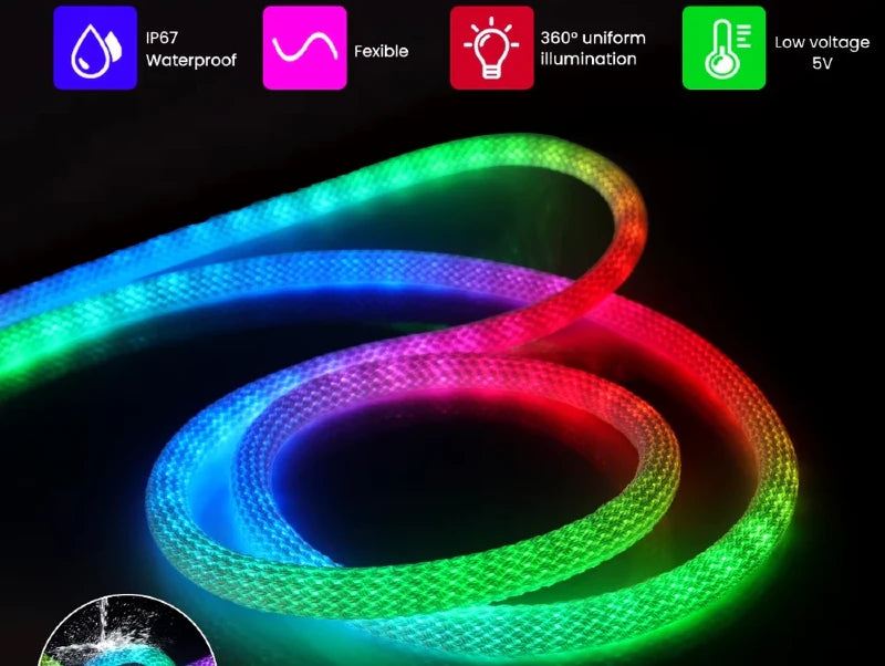 פס לד גמיש RGB עם הסברים טעניים