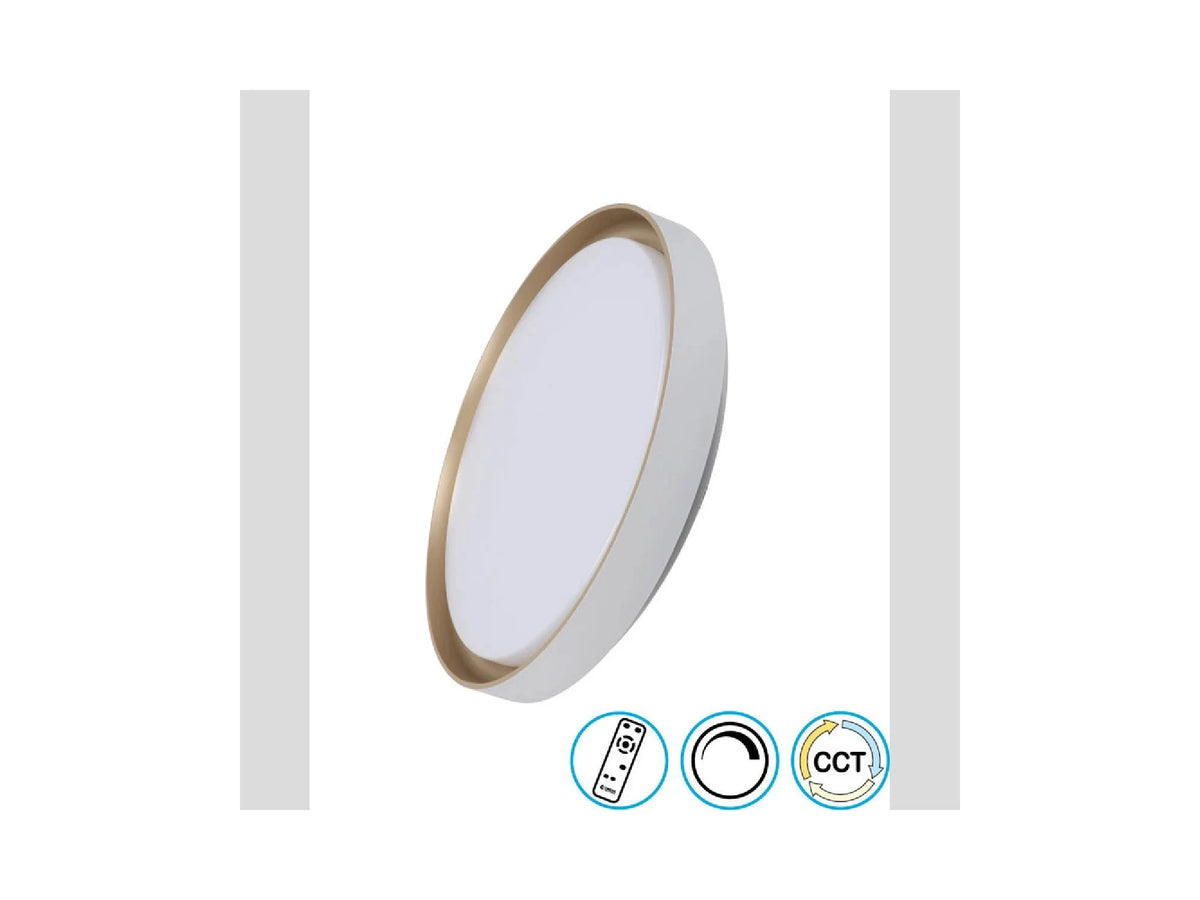 גוף תאורה צמוד תקרה 70W SERONA כולל שלט - Flush Mount Ceiling Light באתר לדמרקט