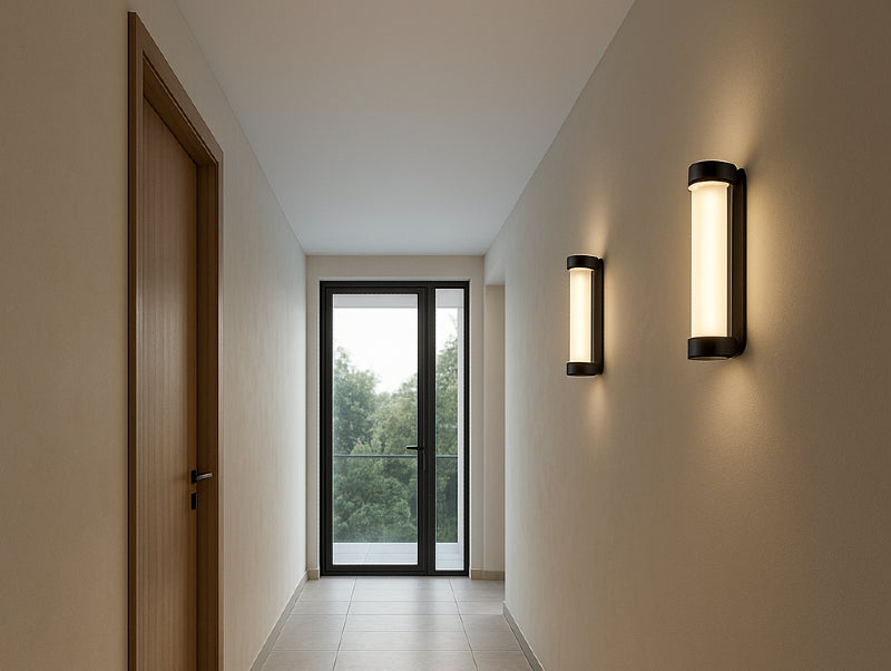 שתי מנורות קיר במסדרון XOR