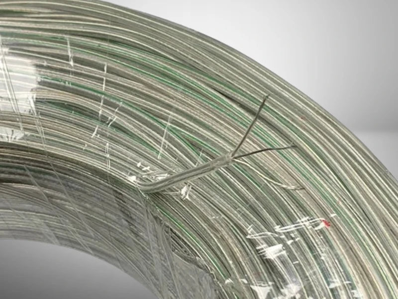 כבל חשמל דק 2 גידים + תליה שקוף גמיש