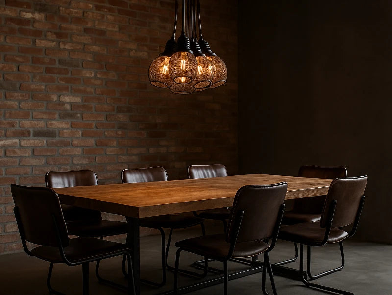 מנורת תלייה MAZI מעל שולחן