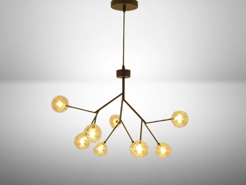 מנורת תלייה BELLISIMA 9 כדורי זכוכית