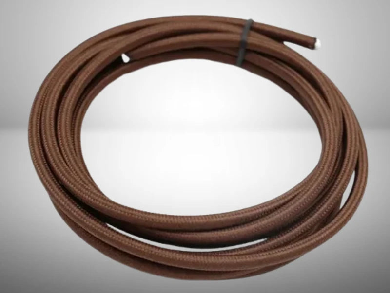 כבל חשמל דו גידי ציפוי בד בצבע חום