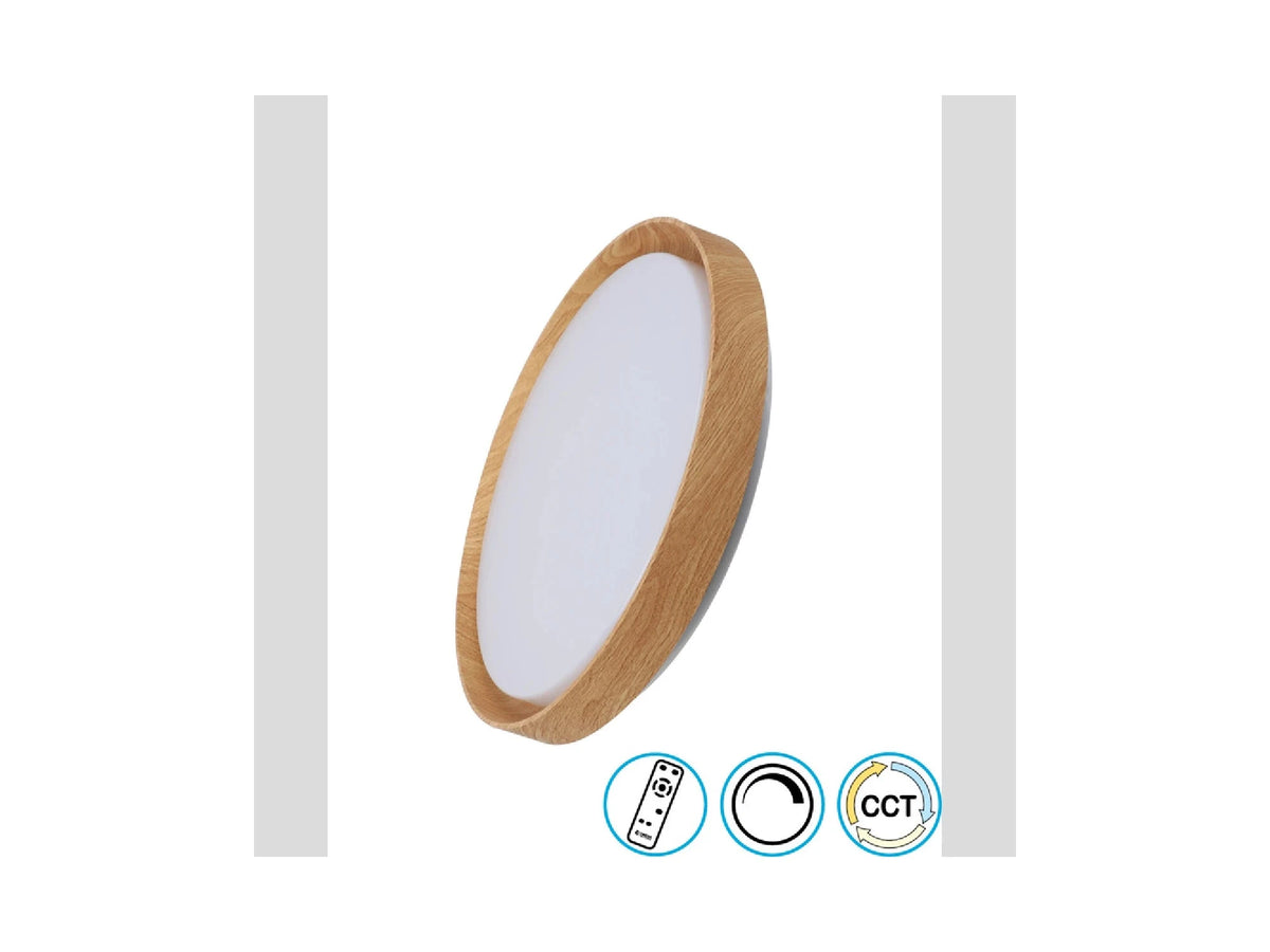 גוף תאורה צמוד תקרה 100W SERONA כולל שלט - Flush Mount Ceiling Light באתר לדמרקט