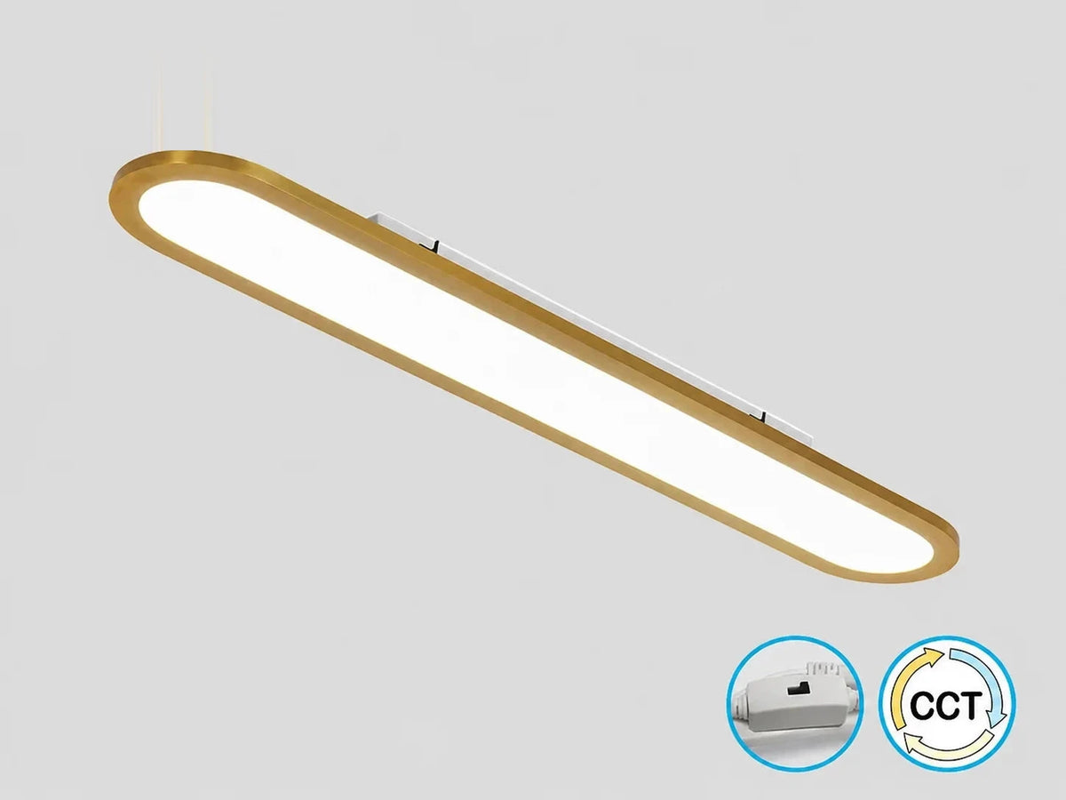 פאנל LED מוארך של OMEGA במסגרת זהב עם בחירת גוון אור