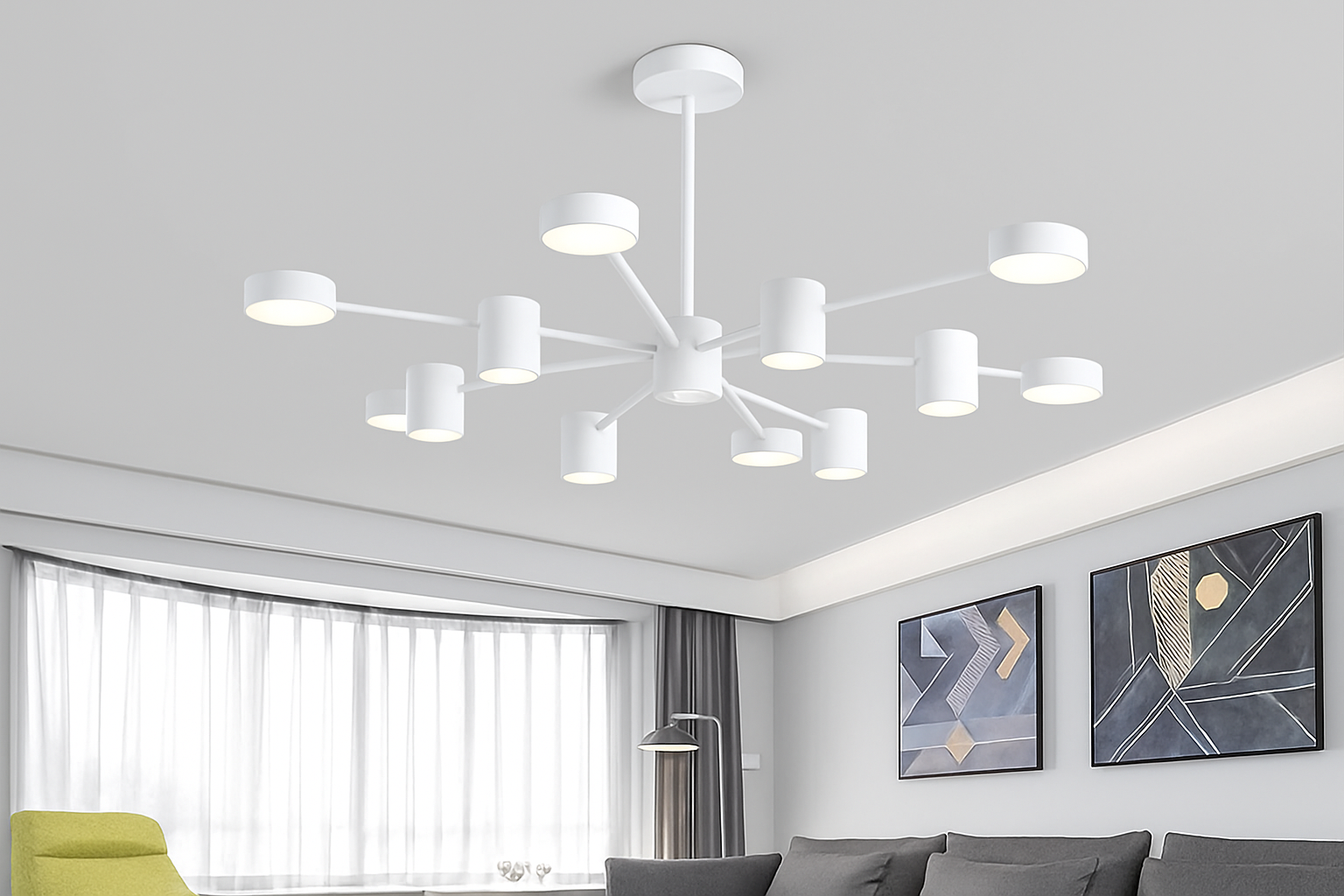 מנורה תלייה AXIS STELLAR בצבע לבן