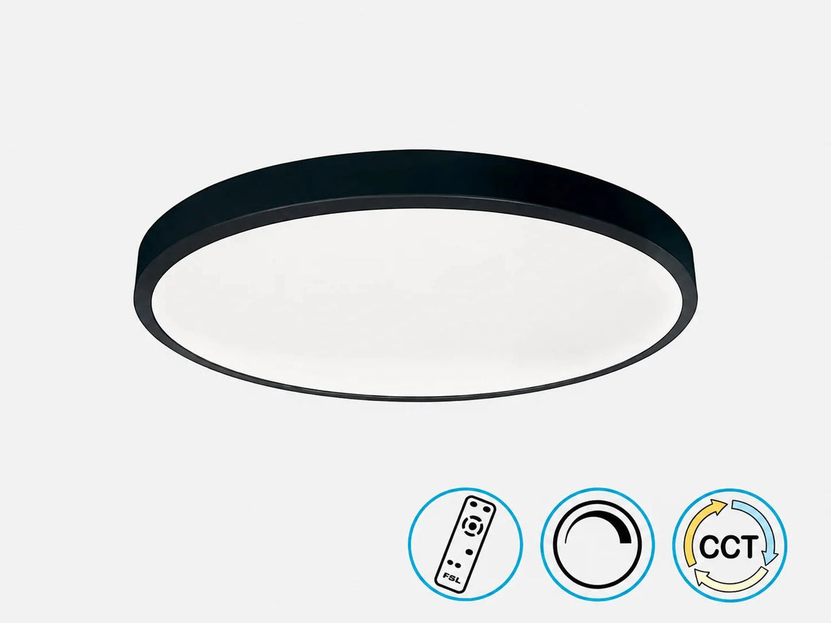 גוף תאורת LED של FSL בגימור שחור עם אפשרות לבחירת גוון אור