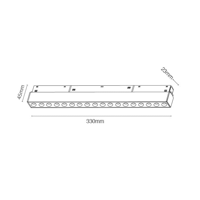 EYE לפס מגנטי 18X1W שחור, 11620Lm 3000K 24°, - Magnetic Lighting Track System באתר לדמרקט