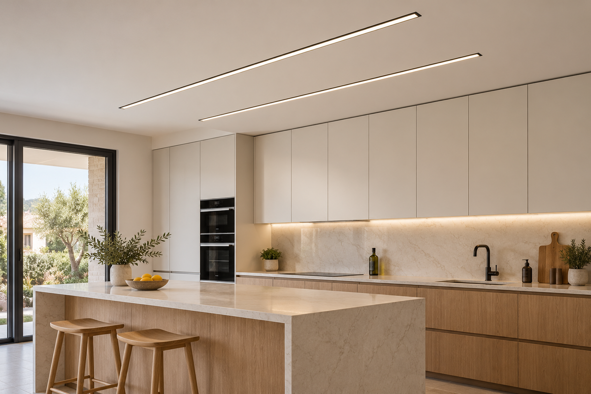 פרופיל אלומיניום לתאורת לד שקוע גבס 40X10 ממ – גוף בלבד (ללא לד וללא שנאי)