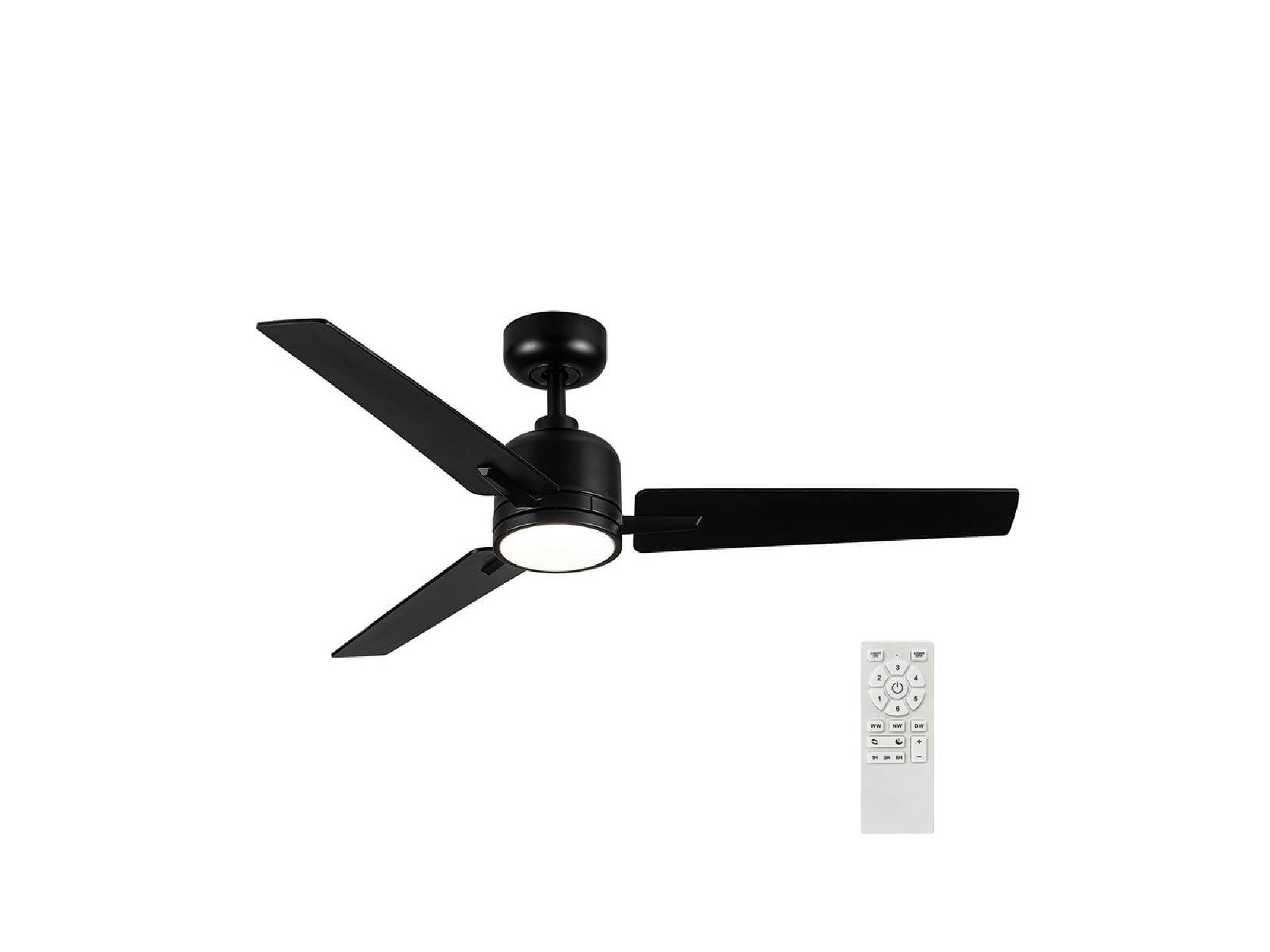 מאוורר תקרה "25W GENESIS50 52 עם שלט- שחור - Ceiling Fan with Light
