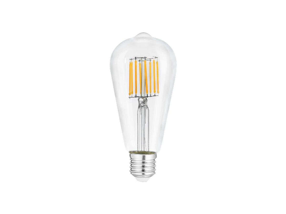 פילמנט לד ST64 שקוף לא ניתן לעמעום 230V E27 2700K 8W - LED Bulbs באתר לדמרקט