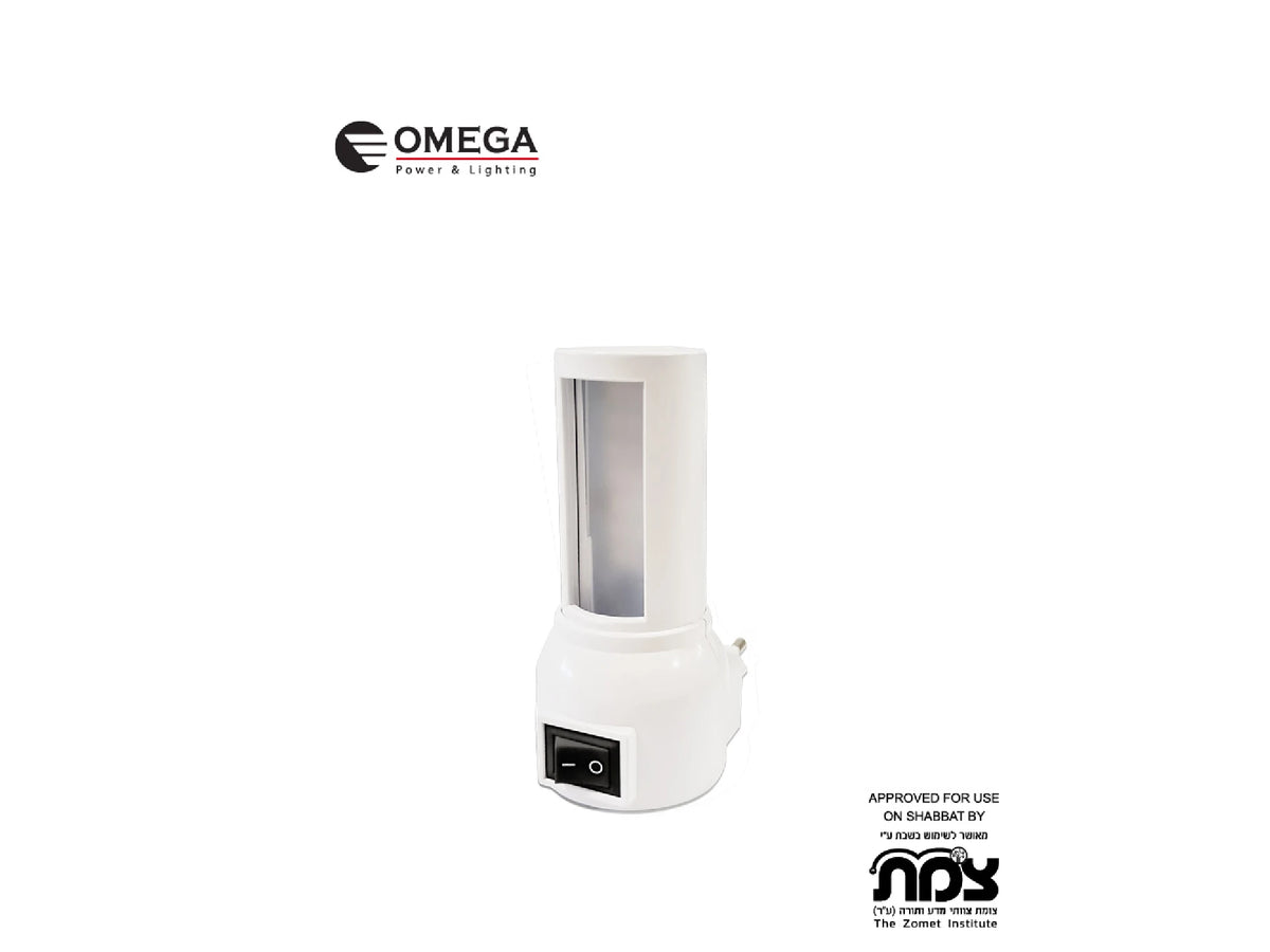 מנורת קיר מתכווננת לשבת 3W - לבן - Night Lights באתר לדמרקט