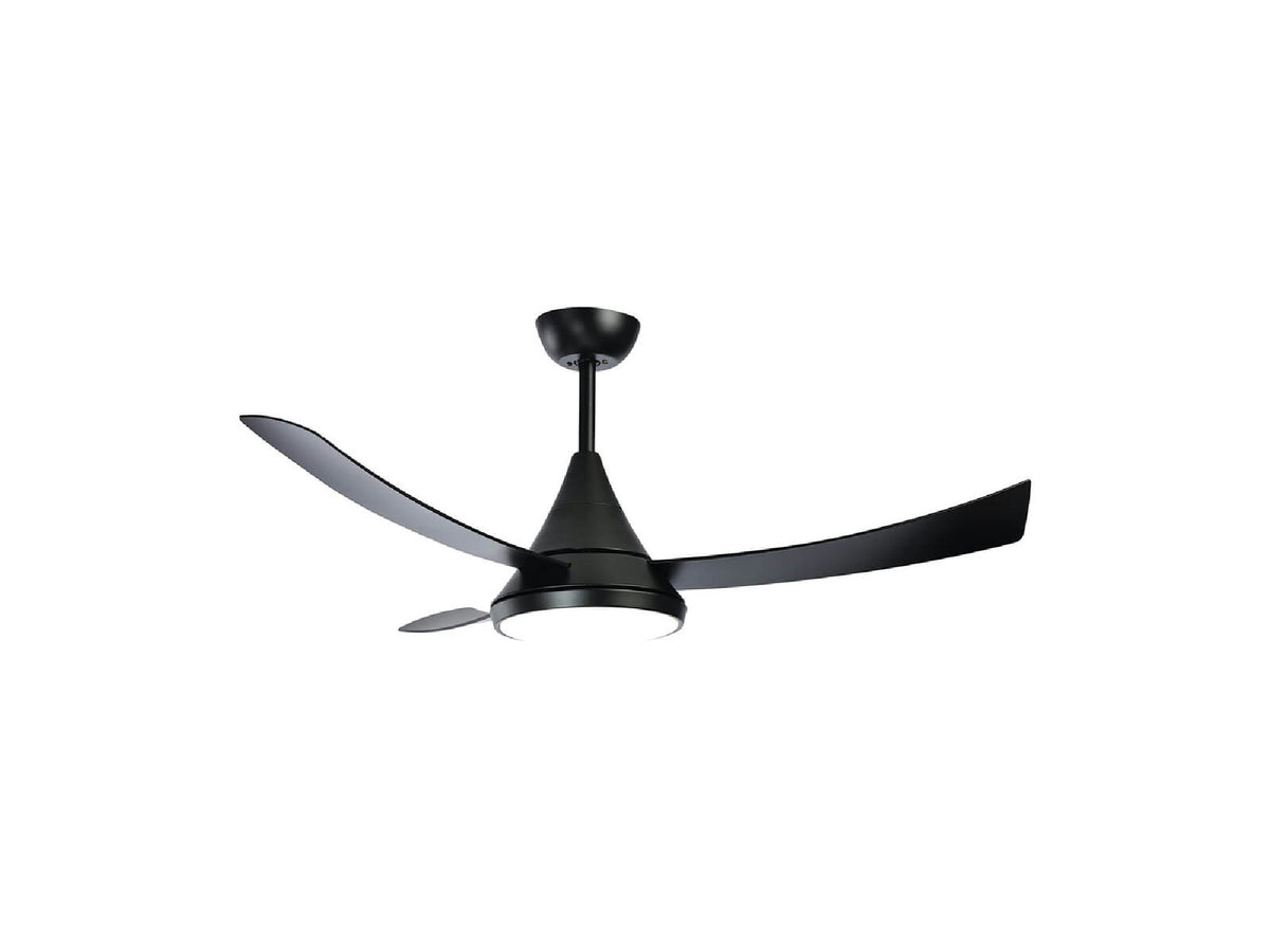 מאוורר תקרה "32W ESPRESSO 52 עם שלט-שחור - Flush Mount Ceiling Light