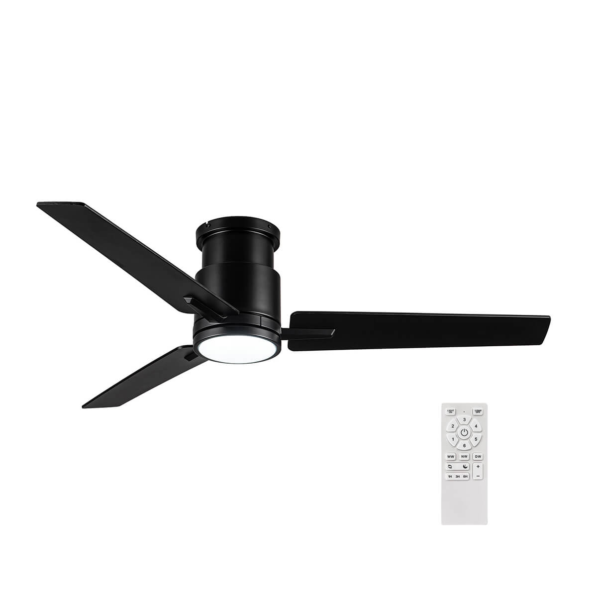 מאוורר תקרה "25W GENESIS50C 52 עם שלט- שחור ועץ - Ceiling Fan with Light