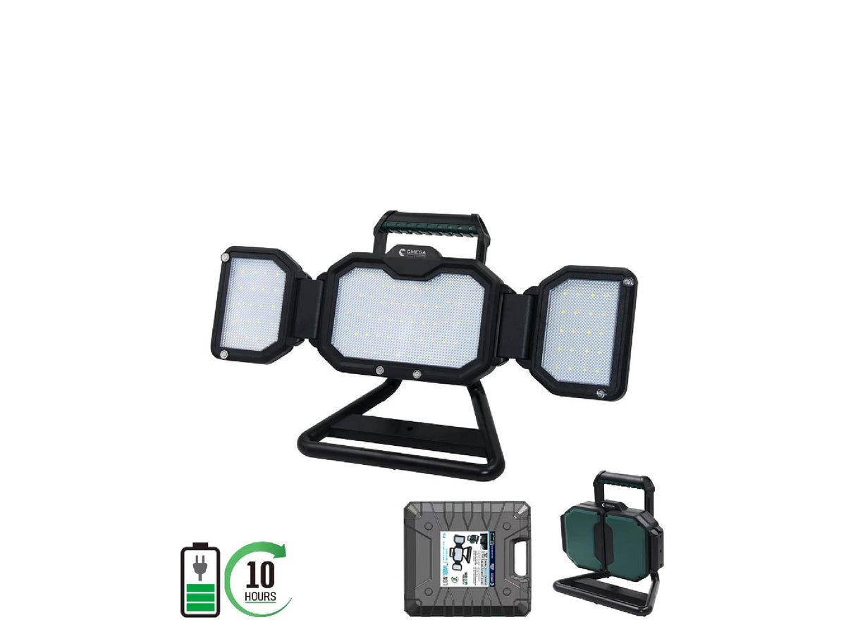 זרקור נטען LION 100W ,ליתיום 10h,10800mAh - Flood Lights באתר לדמרקט