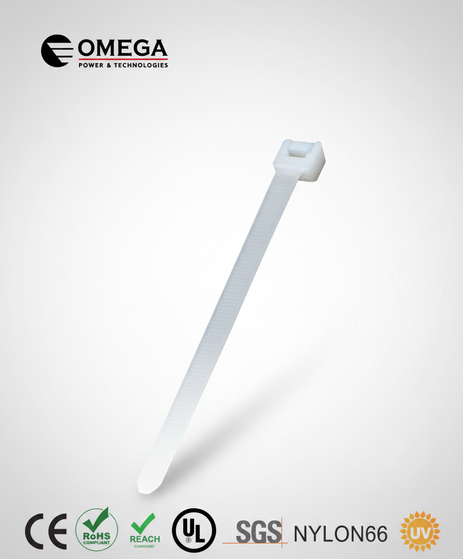 חבק (אזיקון) Nylon66 לבן 7.5X400 - 100 יחידות