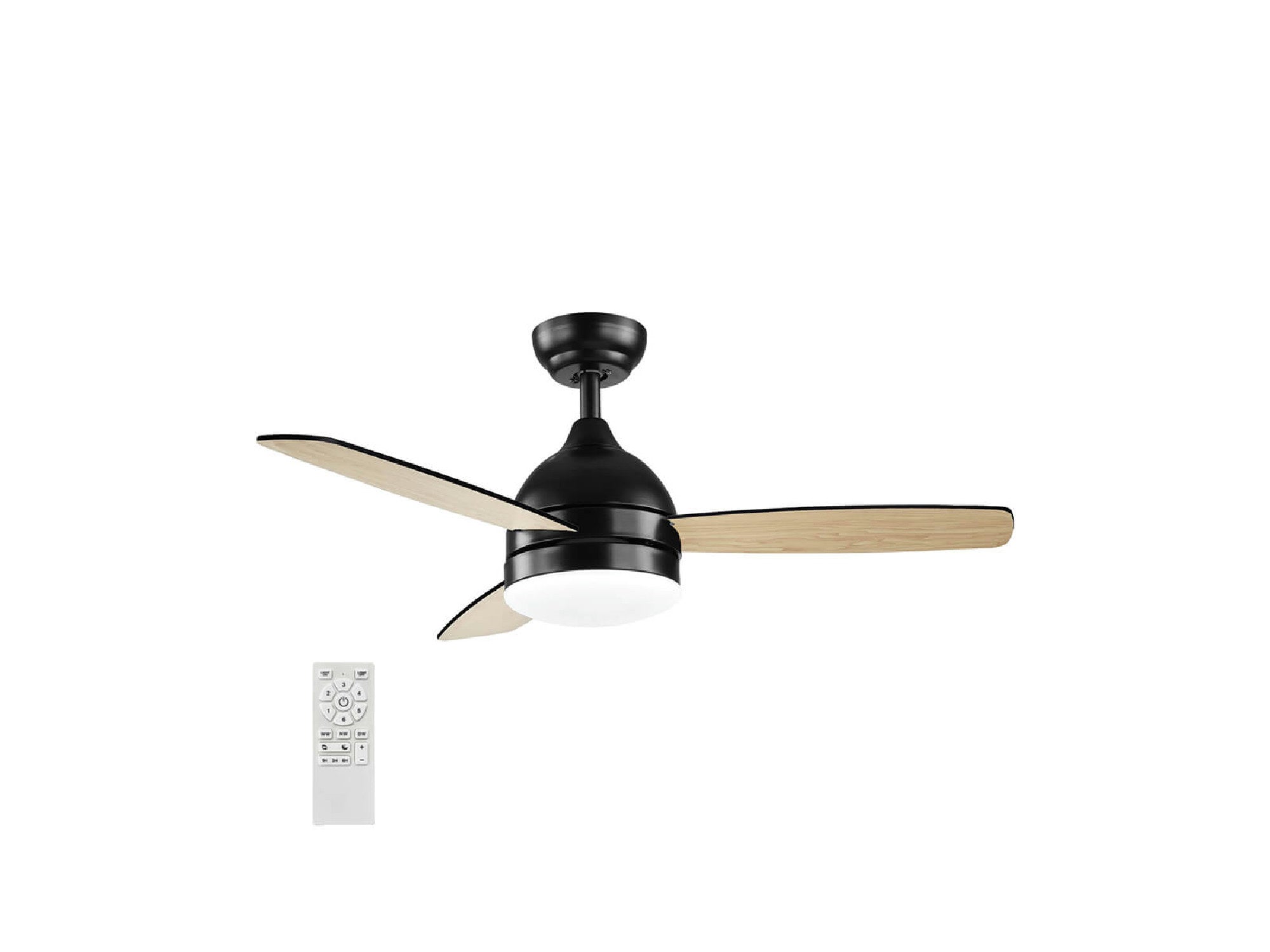 מאוורר תקרה "25W DC STORM 42 עם שלט-שחור - Ceiling Fan with Light
