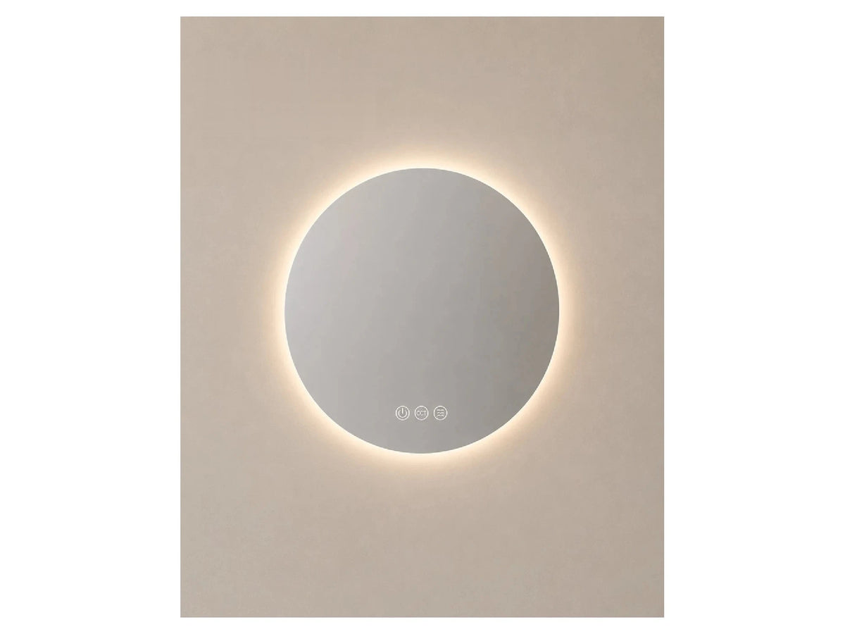 מראה עגולה LED מרחפת Luna ללא מסגרת IP54 קוטר 60 ס"מ - LED Mirror באתר לדמרקט