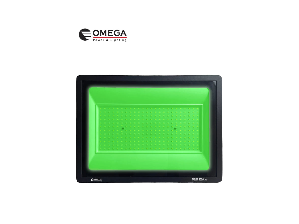 פנס הצפה TABLET אור ירוק 200W - Flood Lights באתר לדמרקט