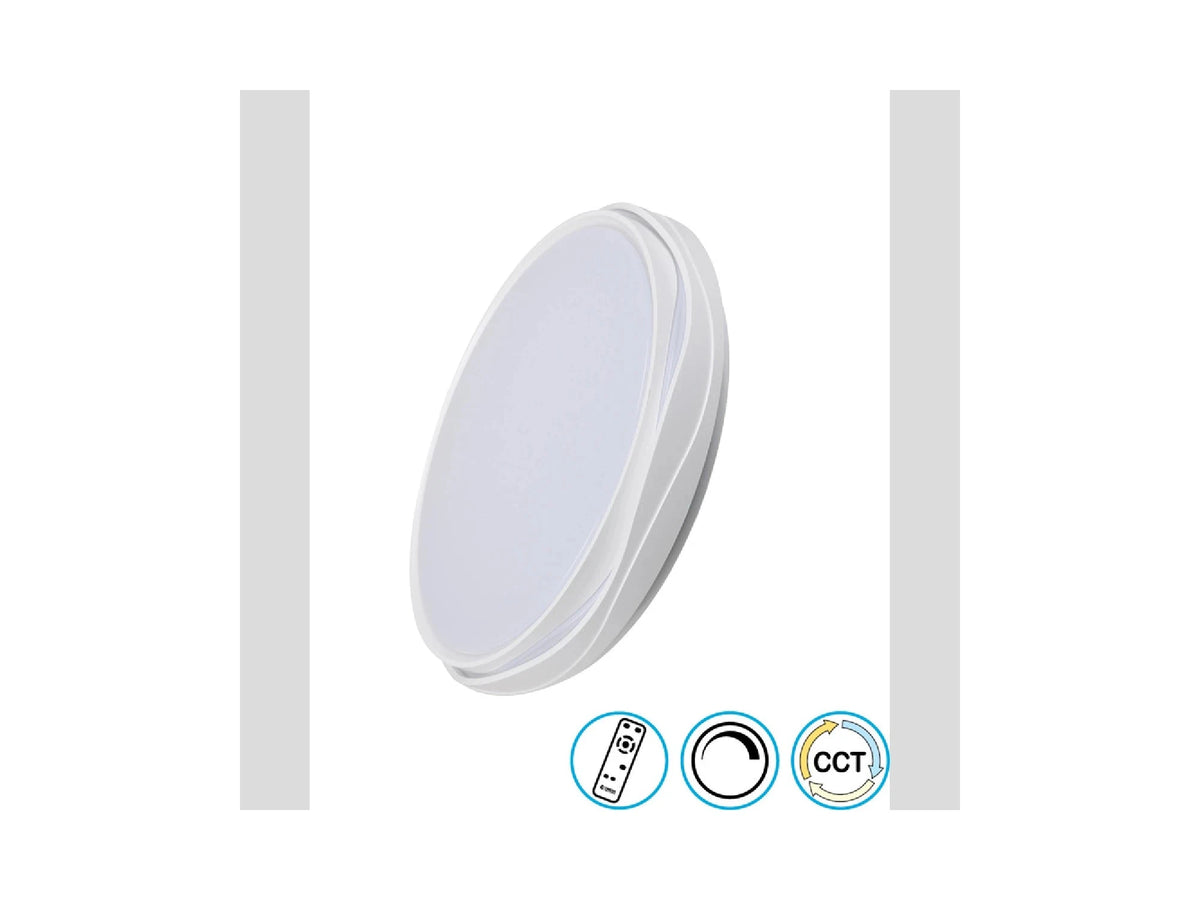 גוף תאורה צמוד תקרה 70W ORAVA כולל שלט - Flush Mount Ceiling Light באתר לדמרקט