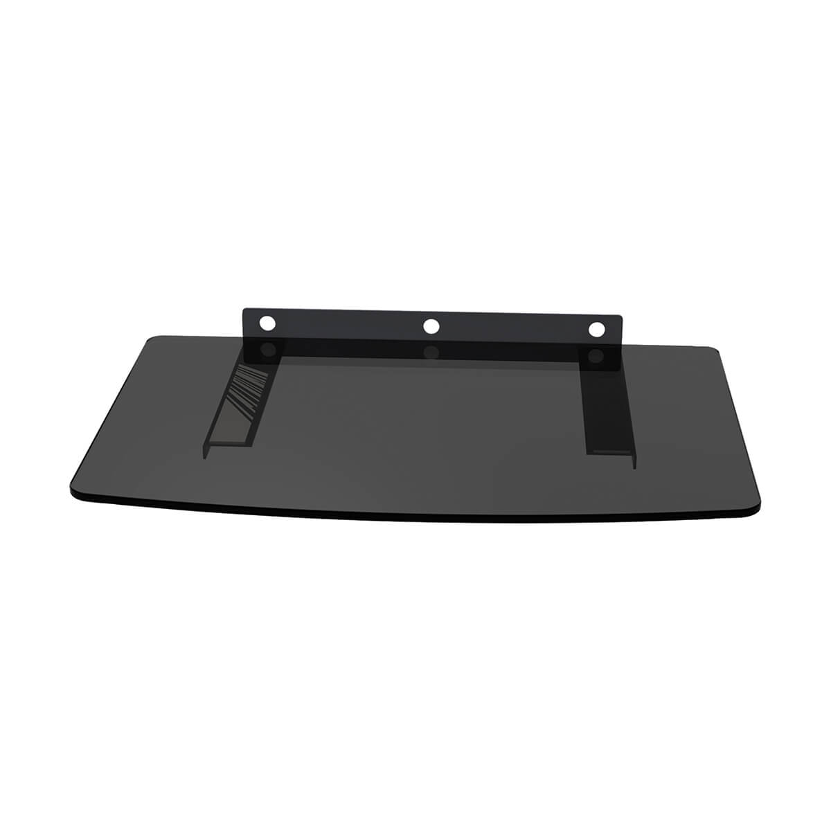 מדף זכוכית שחור לממיר/DVD - tv hanging facilities