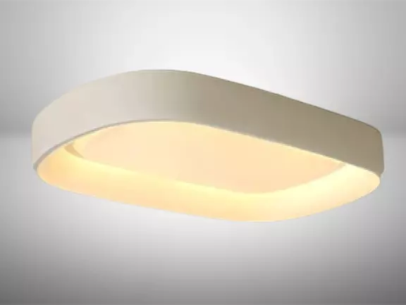 מנורה צמודת תקרה CLOUD + שלט + 3 גווני אור מובנים + דימר - בצבע שחור - תצוגה