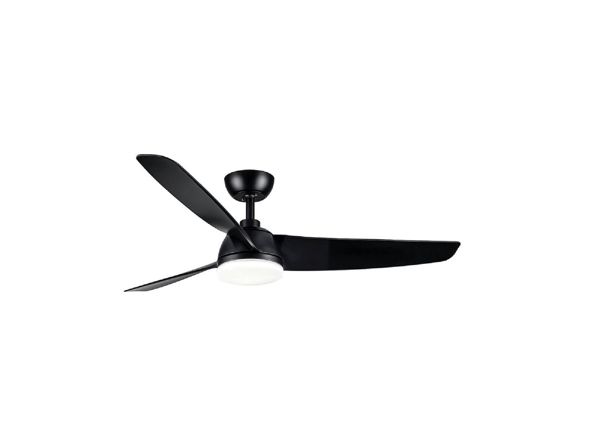מאוורר תקרה "25W GRANITA 52 עם שלט -שחור - Flush Mount Ceiling Light