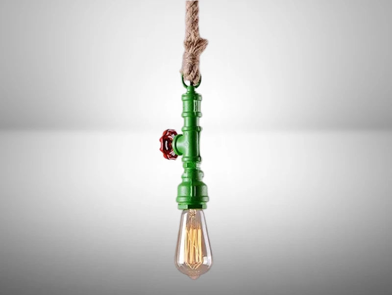 מנורת תלייה חבל עם ברז דקורטיבי