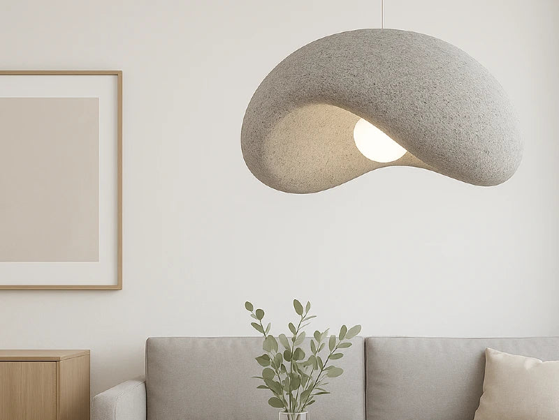 מנורת תלייה D0NNA בצבע בטון , תלוייה בסלון