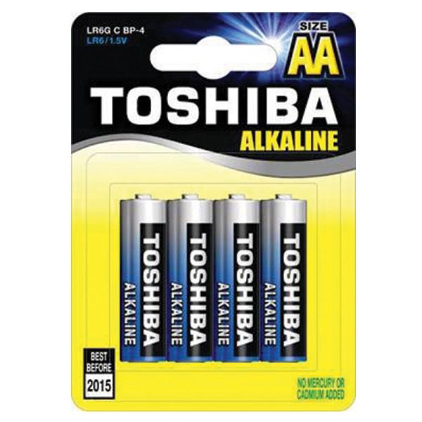 סוללה אלקליין AA 1.5V (חבילה של 4) - סוללות ומטענים באתר לדמרקט