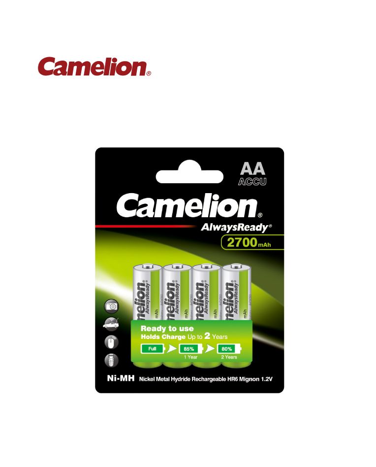 סוללות נטענות NI-MH AA 1.2V 2700mAh (4 יחידות) - סוללות ומטענים באתר לדמרקט