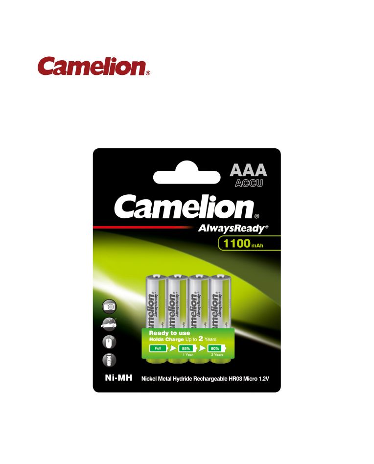 סוללות נטענות 4 יחידות AAA 1.2V 1100mAh NI-MH - סוללות ומטענים באתר לדמרקט