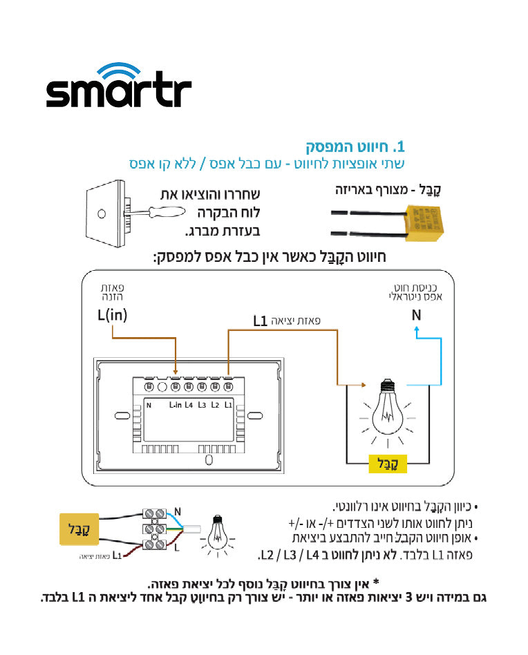 מפסק תאורה שחור 3 מתגים TOUCH WIFI - טיימרים ומוצרי WIFI באתר לדמרקט