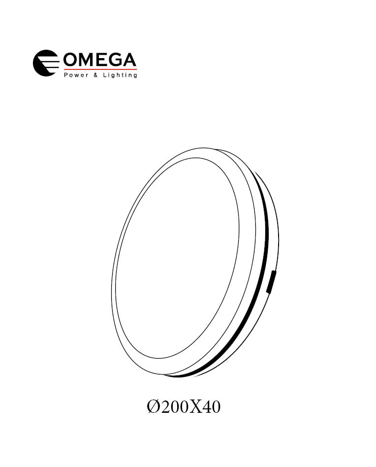 פלפון IP65 28W MONO SLIM ,לבן,OMEGA 3CCT, Ø200X40 - תאורה באתר לדמרקט