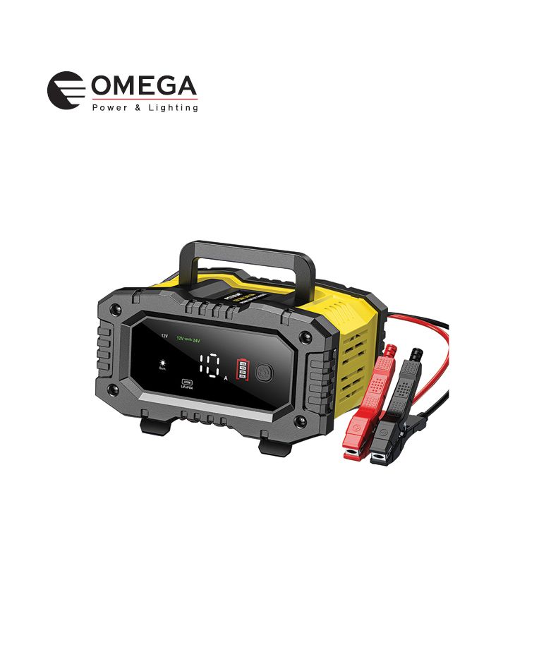 מטען מצברי עופרת חכם 12V/24V עם זרם טעינה 10A ומסך LCD - סוללות ומטענים באתר לדמרקט
