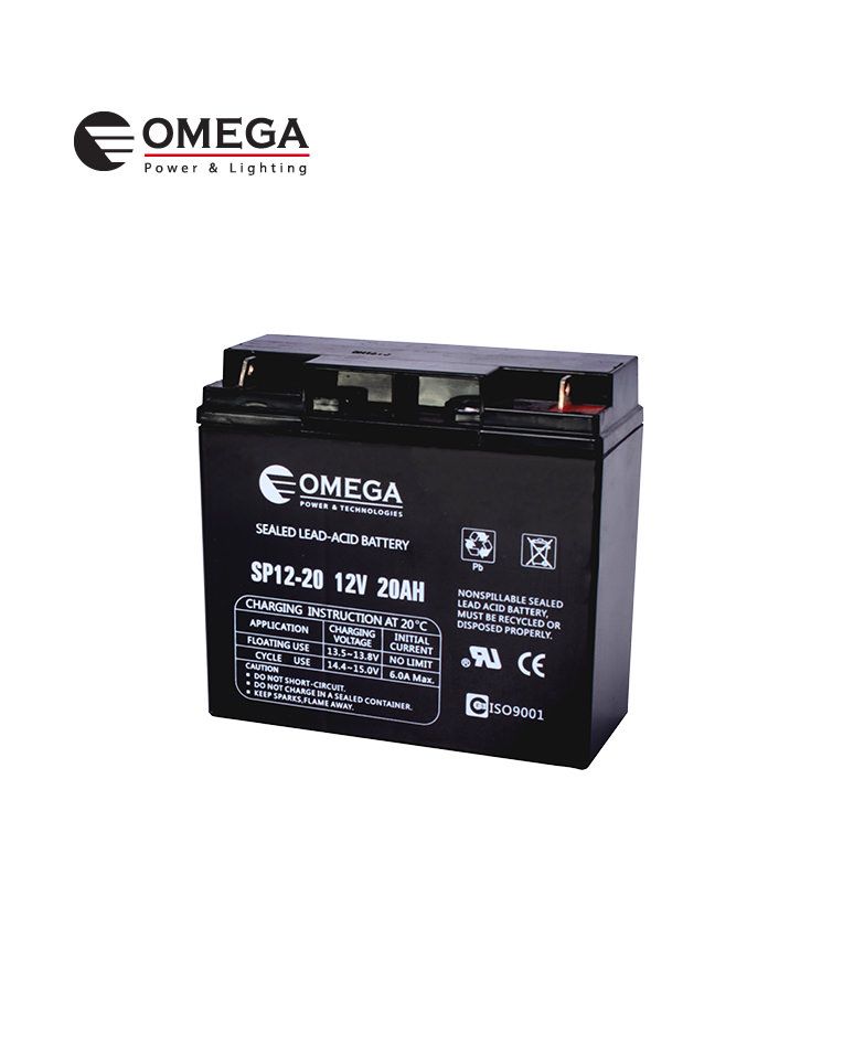 מצבר 12V 20A אטום נטען - סוללות ומטענים באתר לדמרקט