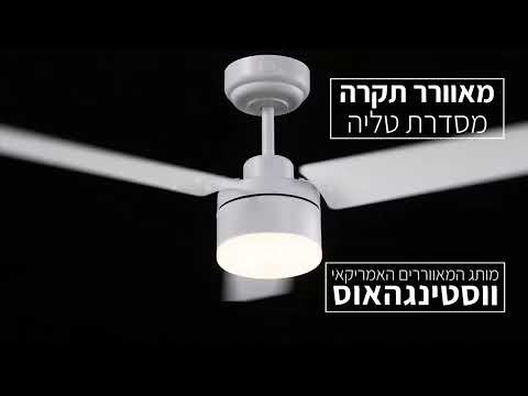 תצוגת וידאו מקרוב של מאוורר התקרה