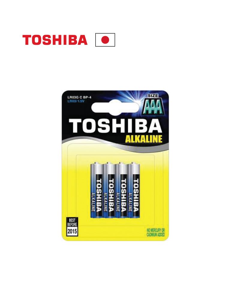 סוללה אלקליין AAA 1.5V - רביעיית סוללות LR03 - סוללות ומטענים באתר לדמרקט
