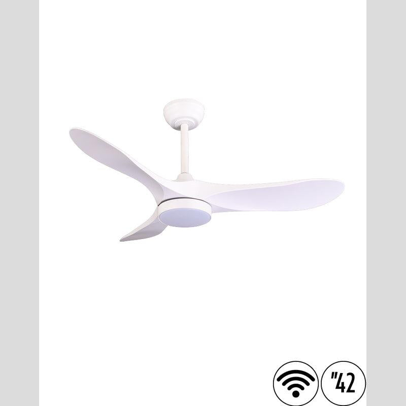 מאוורר תקרה 42" YORK +שלט ולד 24W CCT עם עמעם לבן NORTHER WiFi - Ceiling Fan with Light באתר לדמרקט