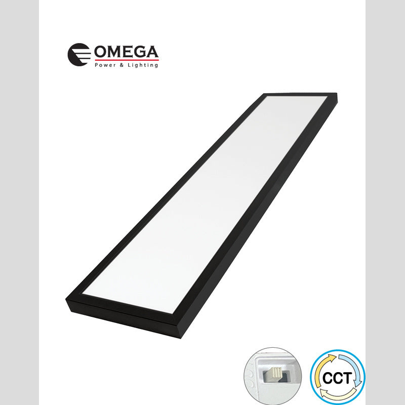 פנל ת.ישירה עה"ט שחור SuperLight CCT 85W 120x30 - תאורה באתר לדמרקט