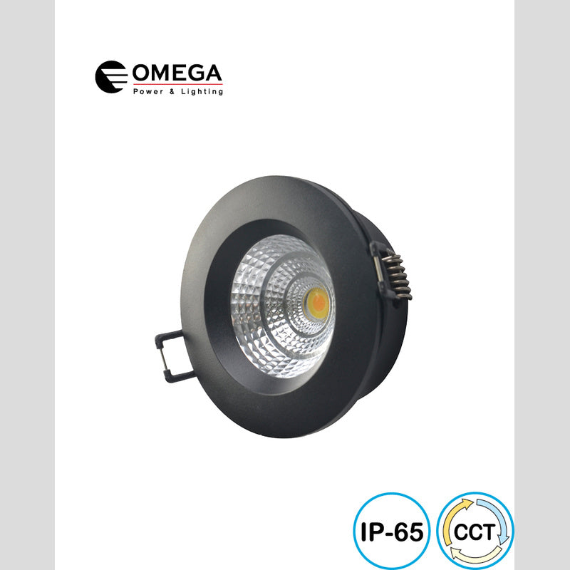 שקוע תקרה Cloud CCT מוגן מים IP65 שחור - תאורה באתר לדמרקט