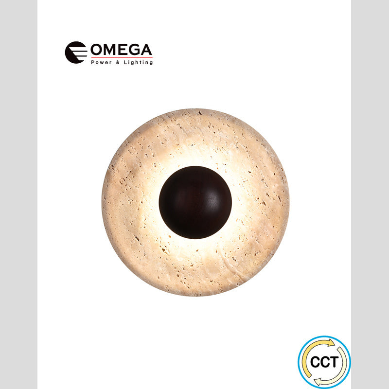 Centro גוף תאורה צמוד קיר טרוורטין 6W CCT - תאורה באתר לדמרקט