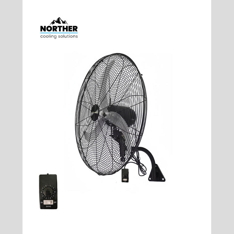 מאוורר תעשייתי 125W 28" Hurricane לקיר+שלט פיקוד לקיר NORTHER - מאווררים לתעשייה באתר לדמרקט