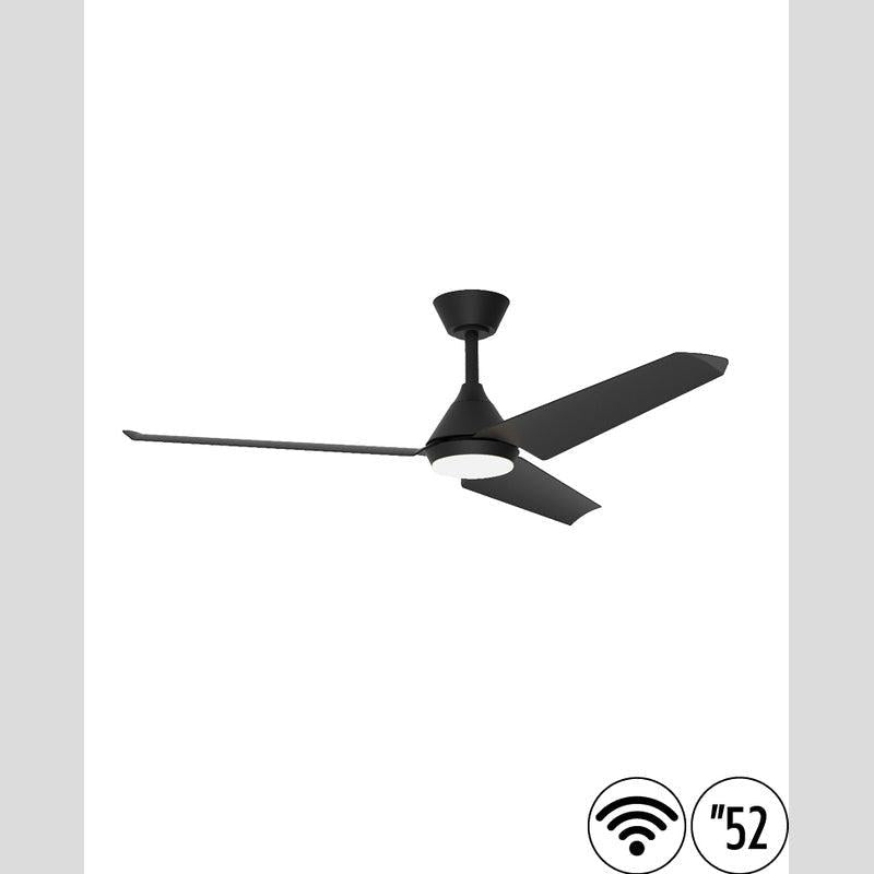 מאוורר תקרה 52" TANGO לפרגולה IP44 +שלט ולד 24W CCT שחור NORTHER WiFi - Ceiling Fan with Light באתר לדמרקט
