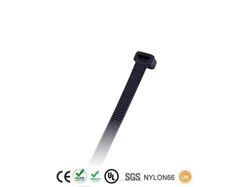 חבק Nylon66 שחור 7.5x300, חבילה של 100 יחידות, Saynet